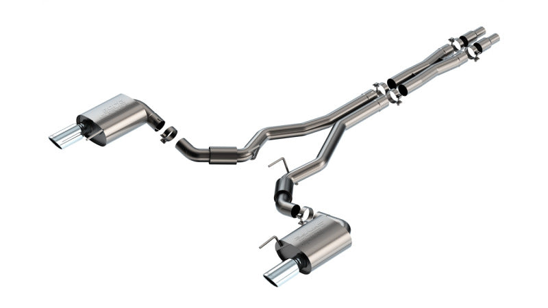 24+ Ford Mustang GT 5.0L V8 w/o Active Exhaust Borla 140960 S-Type Cat-Back Exhaust System