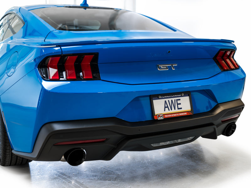 2024 Ford Mustang GT Fastback S650 RWD AWE 3020-33650 Track Edition Exhaust - Dual Diamond Black Tips