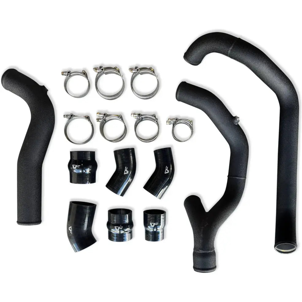 CV Fabrication 21A24EXPICKIT Hot & Cold Aluminum Intercooler Pipe Kit for 2021-2026 3.0L Ford Explorer ST w/ OEM BPV