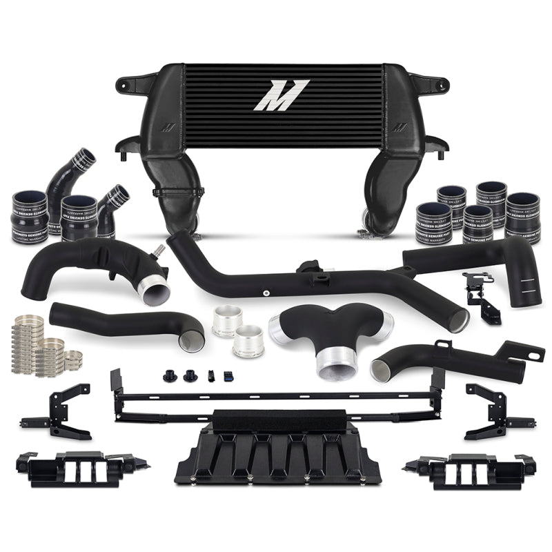 21-23 Ford Bronco 2.7L EcoBoost Mishimoto MMINT-BR27-21HKBKBK High Mount INT Kit BK Pipes BK Core