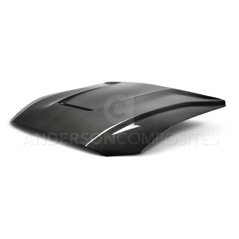 18-23 Ford Mustang Anderson Composites AC-HD18FDMU-GR-DS Type-GR Double Sided Carbon Fiber Hood