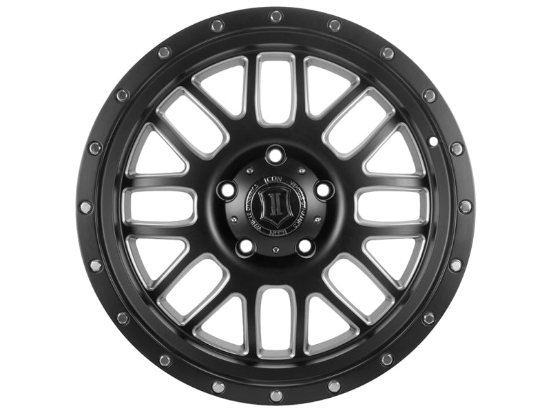 04-22 Ford F-150/10-14 SVT Raptor/14-22 Expedition ICON 1220906356SBMW Alpha 20x9 6x135 16mm Offset 5.625in BS 87.1mm Bore Satin Black/Milled Windows Wheel