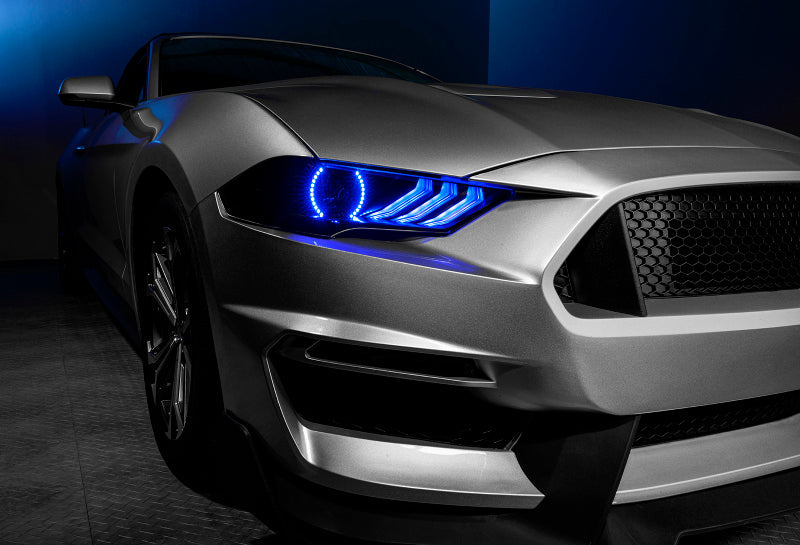 18-23 Ford Mustang Oracle Lighting 8204-332 Dynamic ColorSHIFT LED Headlights-Black Series