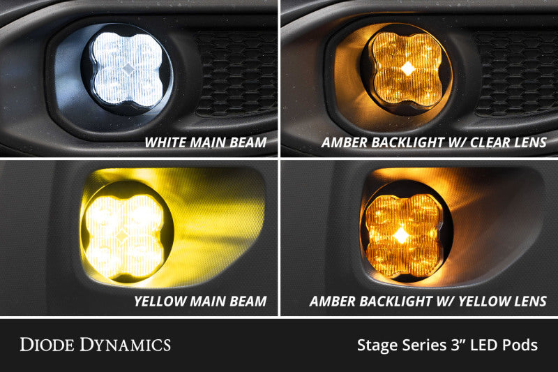 15-20 Ford F-150 Diode Dynamics DD7015 SS3 LED Fog Light Kit Pro Type F2 ABL - White SAE Fog