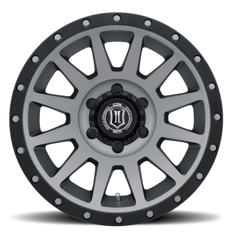 21-23 Ford Bronco / 19-23 Ford Ranger ICON 2018909060TT Compression 6in BS 18x9 6x5.5 25mm Offset 95.1mm Bore Titanium Wheel