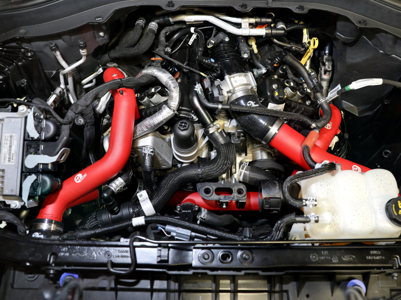 20-21 Ford Explorer V6 3.0L aFe 46-20658-R Bladerunner 2-1/4 IN Aluminum Hot Charge Pipe - Red