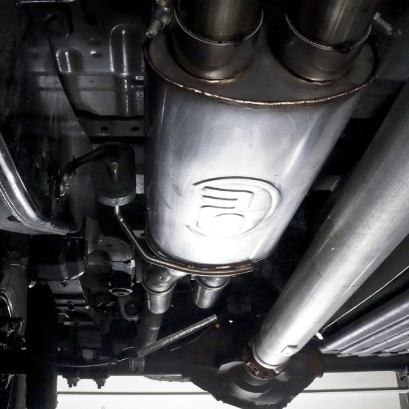 17-20 Ford Raptor V6 Stainless Works FTR17CBUB 3in Catback Factory Connection Under Bumper Exhaust