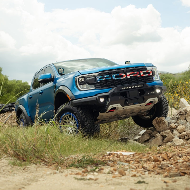 24-26 Ford Ranger Raptor 3.0L EB RIVAL 2D.1813.1.US Front Aluminum Bumper w/ Winch Mount and Recovery Points