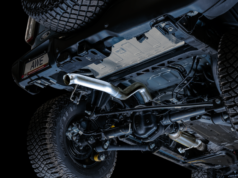 21-23 Ford Bronco L4 2.3L/V6 2.7L AWE 3015-21000 0FG Exhaust (No Tips) w/Bash Guard