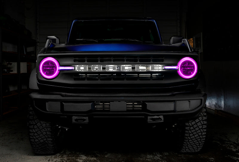 21-24 Ford Bronco Oracle 1471-330 Headlight Halo Kit w/DRL Bar - Base Headlights ColorSHIFT® - w/ RF Controller