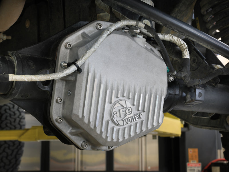 22-26 Ford Bronco Raptor V6 3.0L aFe 46-71460A POWER Street Series Rear Differential Cover Raw w/ Machined Fins