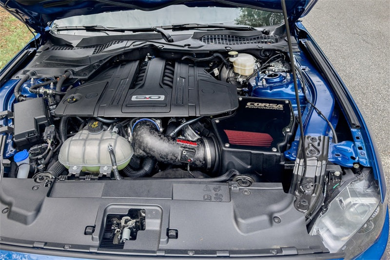 18-23 Ford Mustang GT 5.0L V8 Corsa Performance 44007D-MF Carbon Fiber Air Intake w/ DryTech 3D No Oil