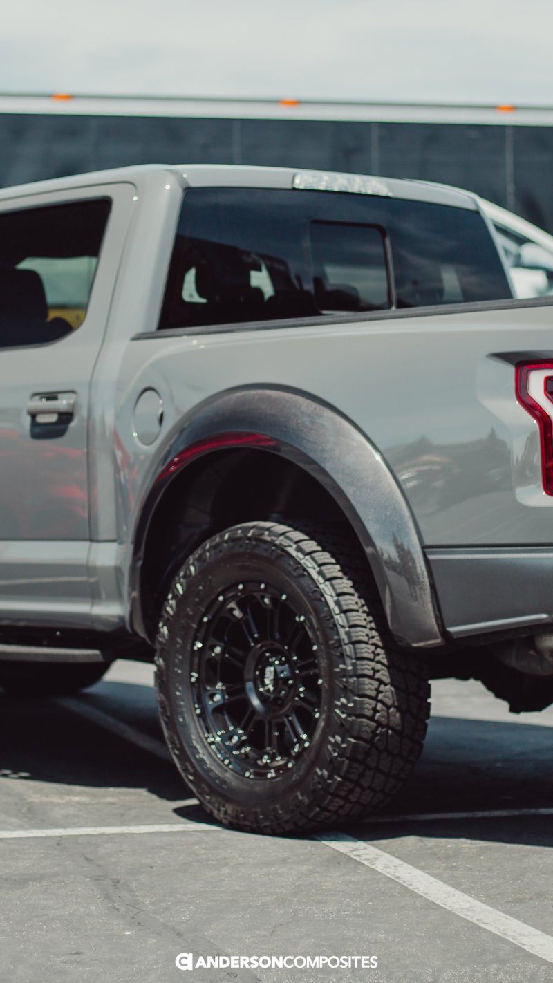 17-20 Ford Raptor Anderson Composites AC-FLR17FDRA-R-W Type-Wide Fender Flares (Rear)