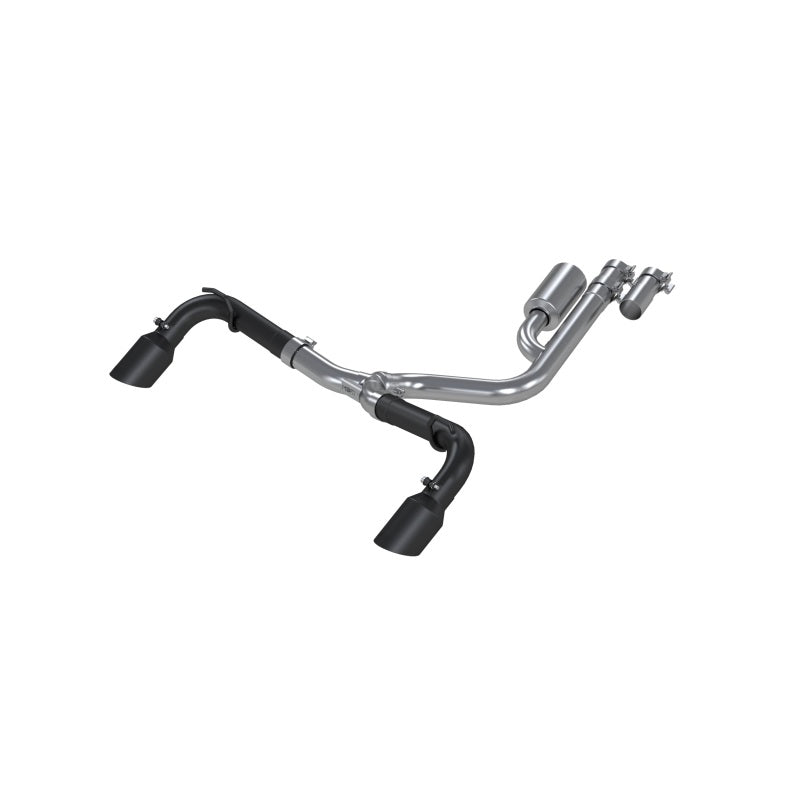 21-23 Ford Bronco Sport 1.5L / 2.0L EcoBoost MBRP S5207BLK 2.5in Dual Rear Exit Resonator Back Exhaust Kit Black-Coated Aluminized Steel