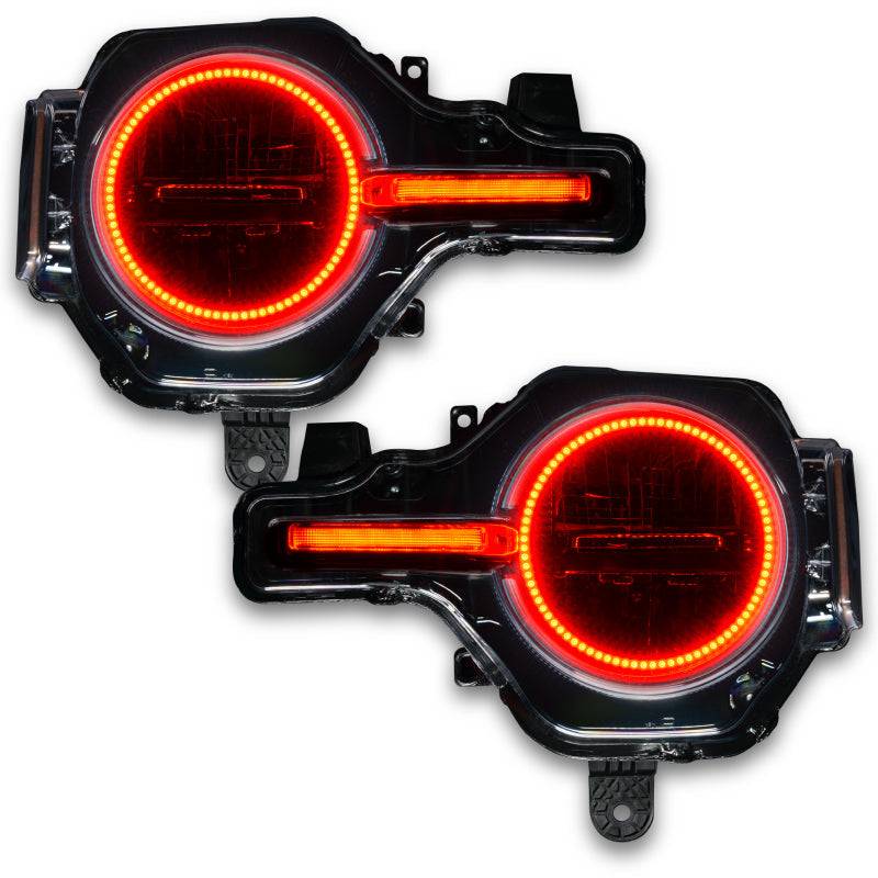 21-24 Ford Bronco Oracle 1471-330 Headlight Halo Kit w/DRL Bar - Base Headlights ColorSHIFT® - w/ RF Controller