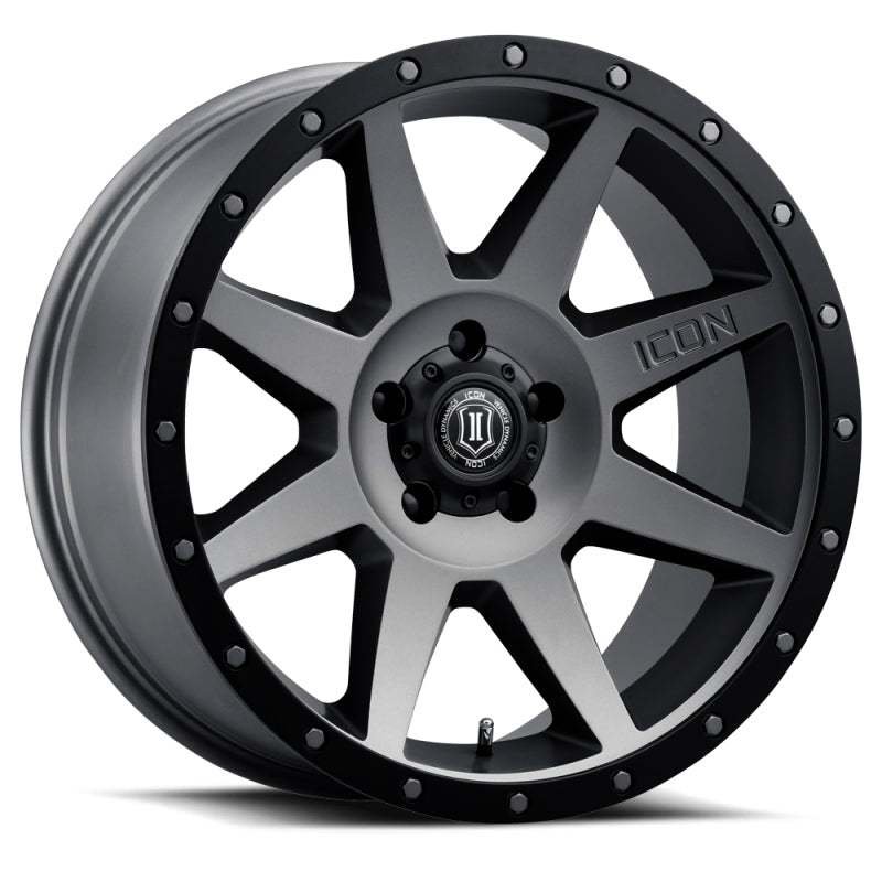 21-23 Ford Bronco ICON 1820908350TT Rebound 20 x 9 / 6 x 5.5 / 0mm Offset 5in BS Titanium Wheel