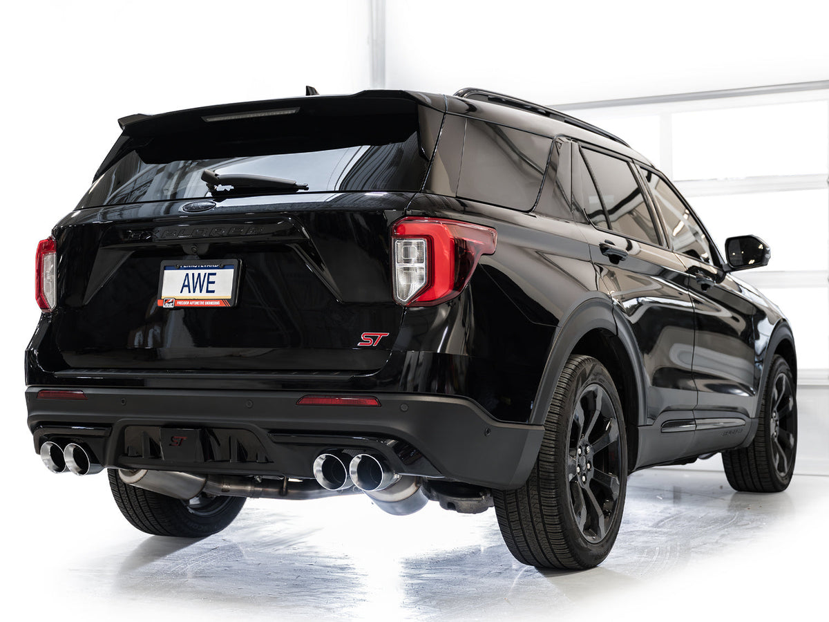 20-24 Ford Explorer ST V6 3.0L AWE Tuning 3015-42625 Touring Edition Exhaust w/ Chrome Silver Tips