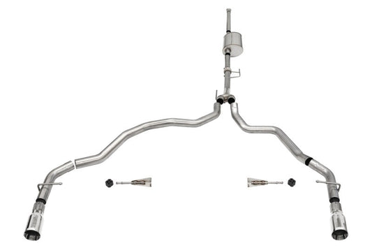 21-23 Ford F-150 V6 3.5L Corsa Performance 21170 6.5in Bed Sport Cat-Back Dual Rear Exit Polished