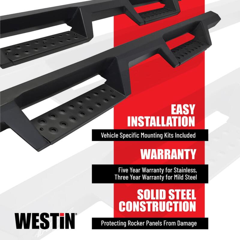 21-26 Ford Bronco Westin 56-141952 HDX Drop Nerf Bars Textured Black Stainless Steel