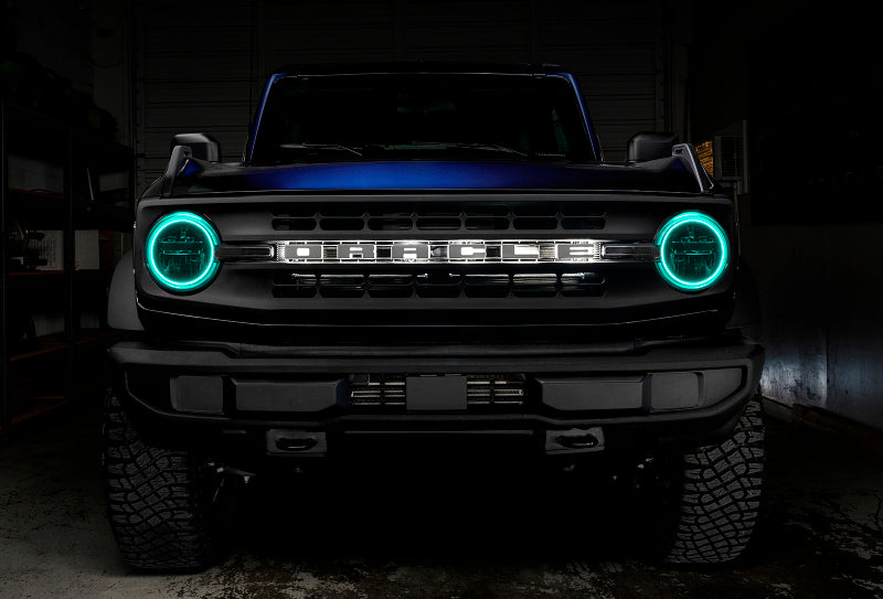 21-24 Ford Bronco Oracle 1470-335 LED Headlight Halo Kit - Base Headlights - ColorSHIFT® w/ BC1 Controller