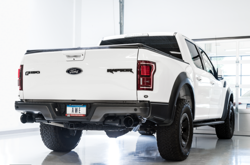 17-20 Ford Raptor V6 AWE Tuning 3015-33106 0 FG Cat-Back Exhaust w/ Diamond Black 5in Tips