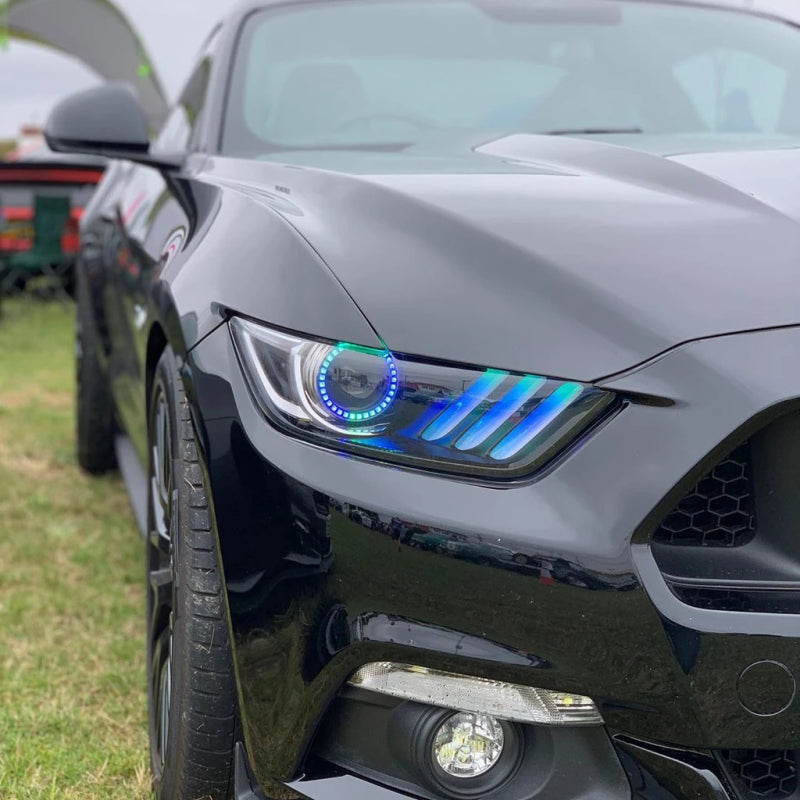 15-17 Ford Mustang V6/GT/Shelby Oracle 1335-332 Dynamic ColorSHIFT DRL Upgrade w/ Halo Kit