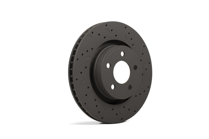 15-18 Ford Mustang 320mm Hawk Performance HTC5385 Talon Drilled and Slotted Rotors - Pair - Rear
