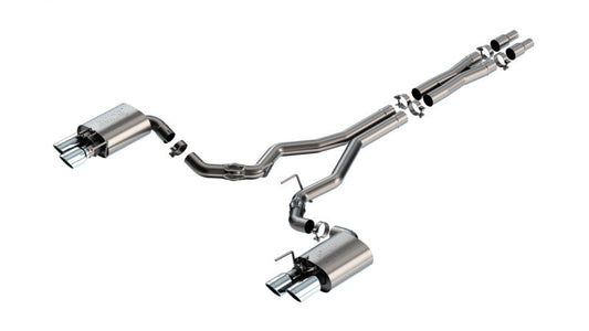 24+ Ford Mustang GT 5.0L V8 w/ Active Exhaust Borla 140963 ATAK Cat-Back Exhaust System
