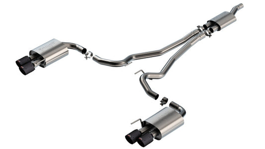 24+ Ford Mustang 2.3L Ecoboost Borla 140981CFBA S-Type Catback Exhaust CF BA w/ Quad Tips - Non-Active