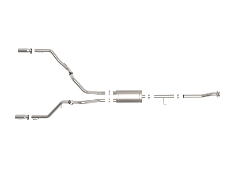 21-25 Ford F-150 V6 2.7L(tt)/3.5L(tt)/V8 5.0L aFe 49-33127-P Vulcan 3in 304 SS Cat-Back Exhaust w/ Polished Tips