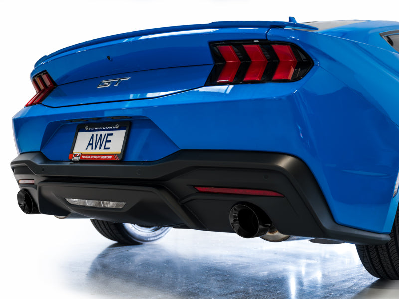 2024 Ford Mustang GT Fastback S650 RWD AWE 3020-33650 Track Edition Exhaust - Dual Diamond Black Tips