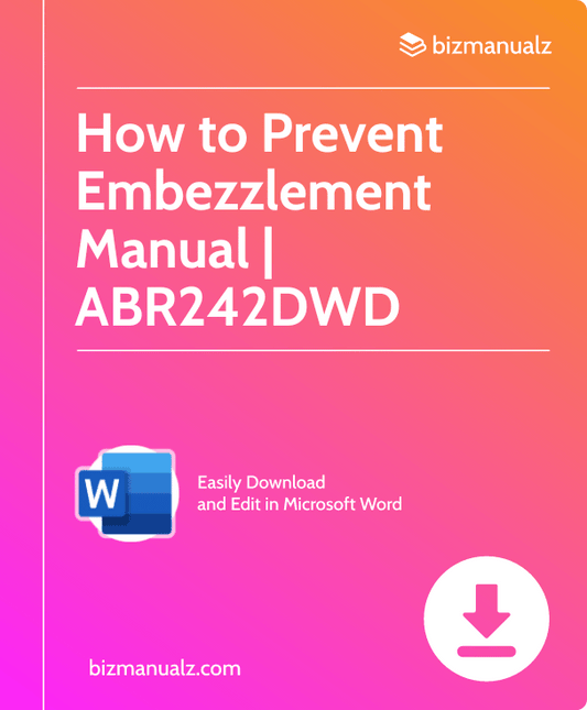 How to Prevent Embezzlement Manual | ABR242DWD
