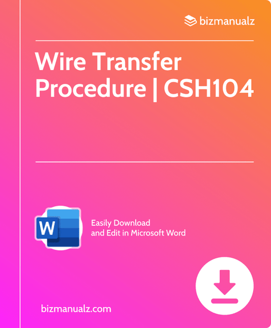 Wire Transfer Procedure | CSH104