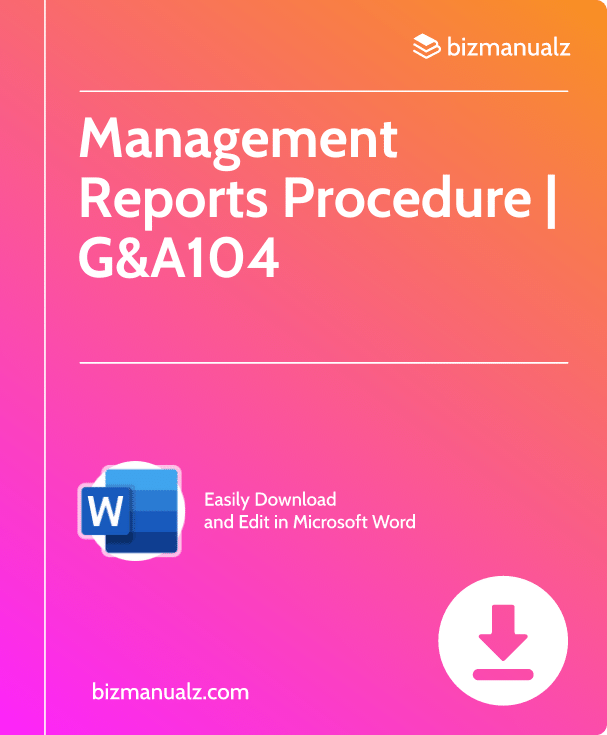 Management Reports Procedure | G&A104