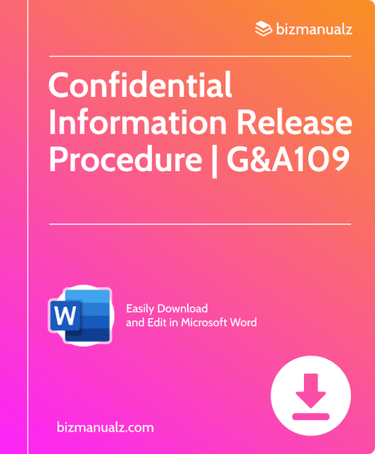 Confidential Information Release Procedure | G&A109