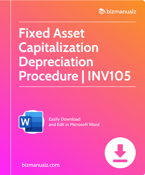 Fixed Asset Capitalization Depreciation Procedure | INV105