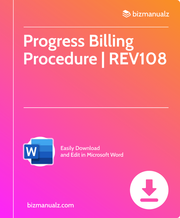 Progress Billing Procedure | REV108