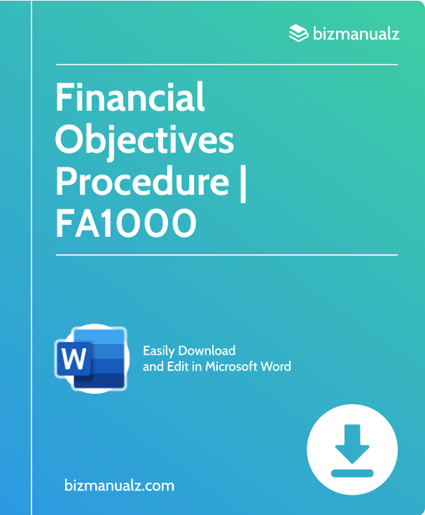 Financial Objectives Procedure | FA1000
