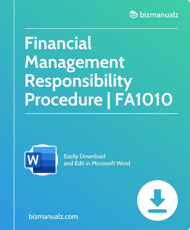Financial Management Responsibility Procedure | FA1010