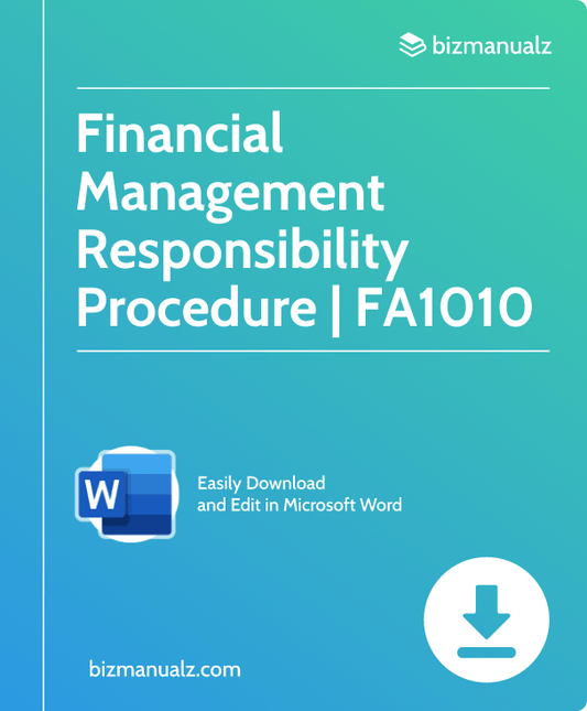 Financial Management Responsibility Procedure | FA1010