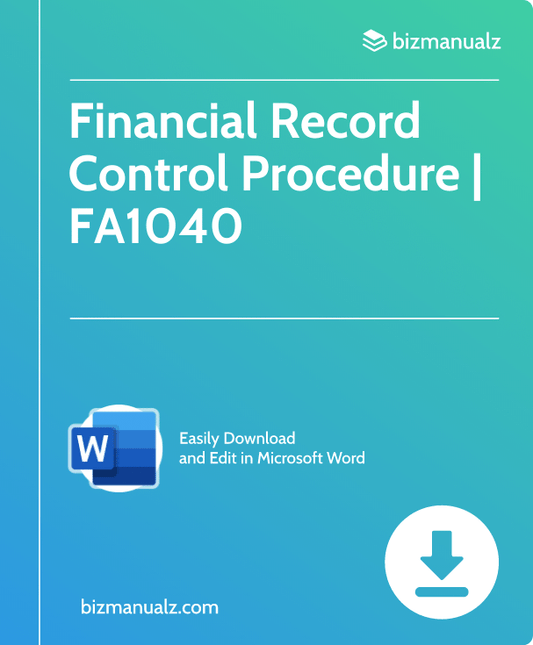 Financial Record Control Procedure | FA1040