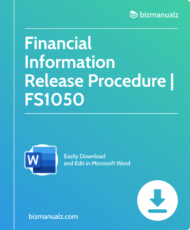 Financial Information Release Procedure | FS1050
