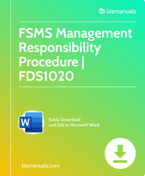 FSMS Management Responsibility Procedure | FDS1020