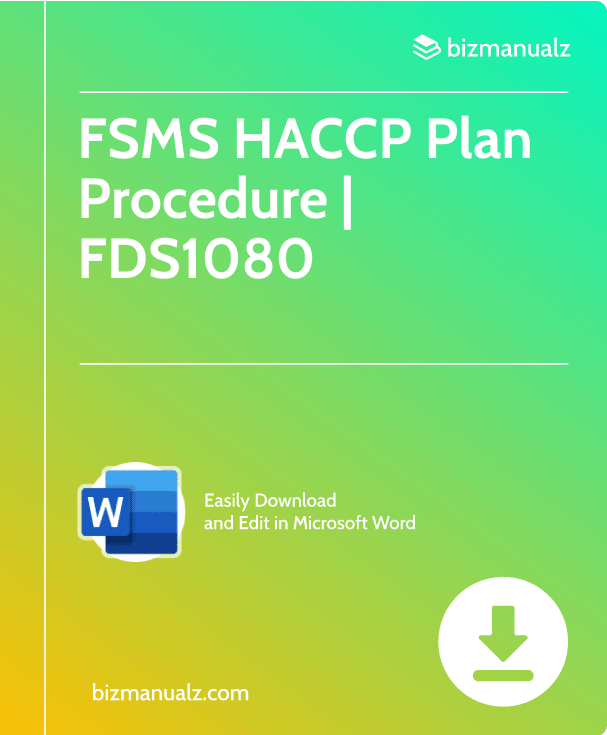 FSMS HACCP Plan Procedure | FDS1080