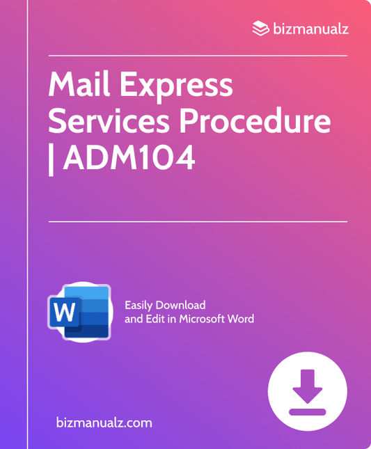 Mail Express Services Procedure | ADM104