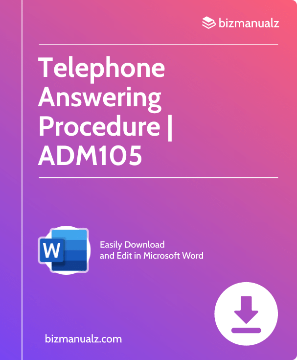 Telephone Answering Procedure | ADM105