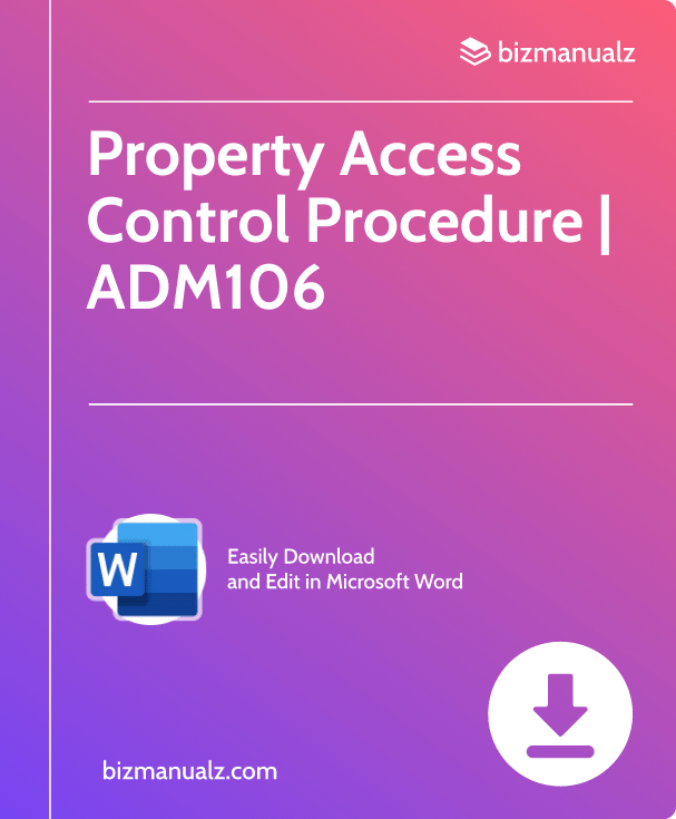 Property Access Control Procedure | ADM106