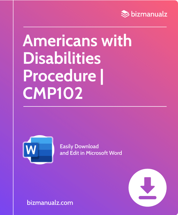 Americans with Disabilities Procedure | CMP102