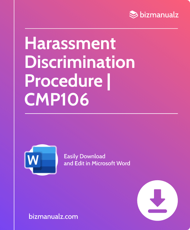 Harassment Discrimination Procedure | CMP106