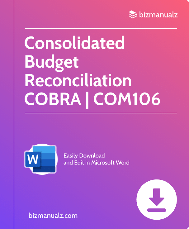 Consolidated Budget Reconciliation Procedure COBRA | COM106